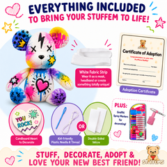 Pop-Art Teddy Bear Stuffems with Graffiti Pen Markers