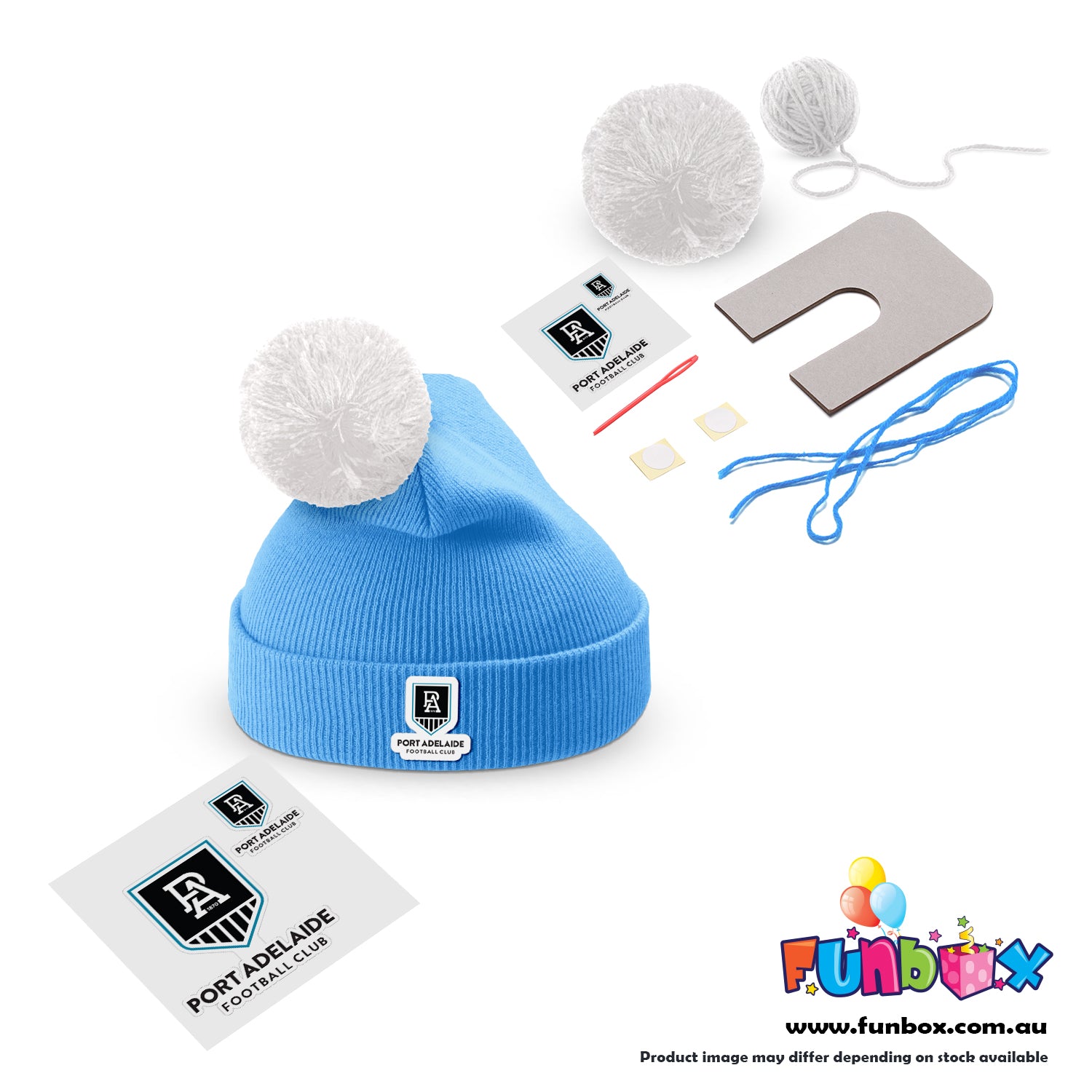 Beanie & Pom Pom Kit in AFL Colours - Choose Your Team! (10-PACK)