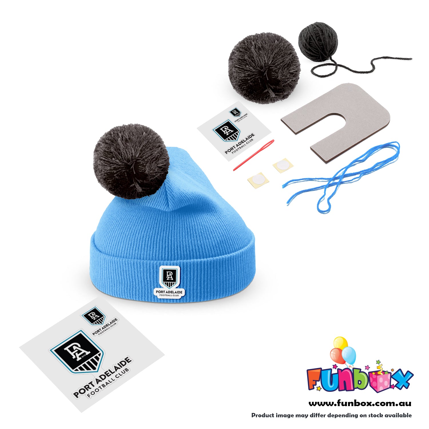 Beanie & Pom Pom Kit in AFL Colours - Choose Your Team! (10-PACK)