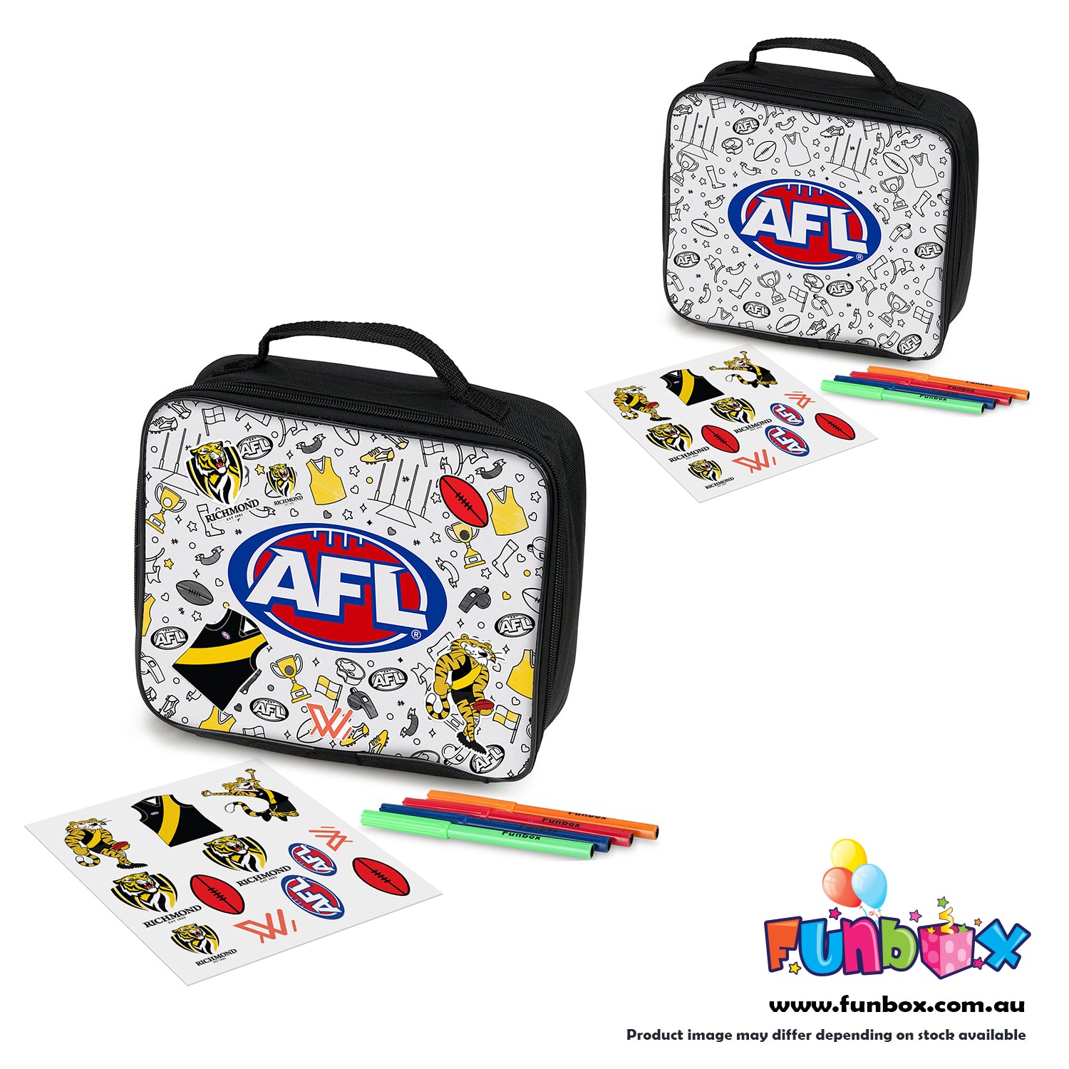 AFL Colour-In Lunch Box - Choose Your Team! (10-PACK)