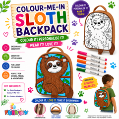Colour-Me-In Sloth Backpack Kit