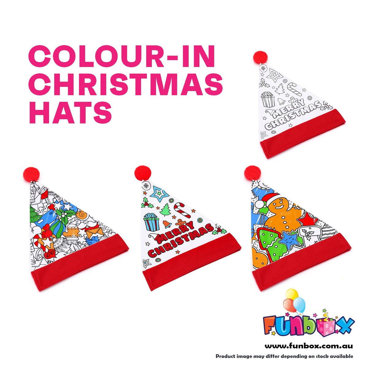 Colour-In Christmas Santa Hat (Includes Markers)