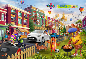 Funbox Limited Edition - Sausage City 1000 Piece Jigsaw Puzzle