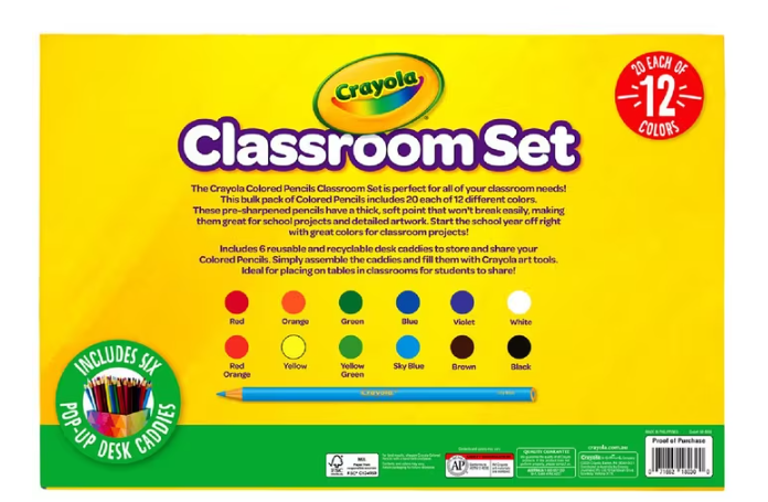 Crayola Classroom Coloured Pencils – Pack of 240