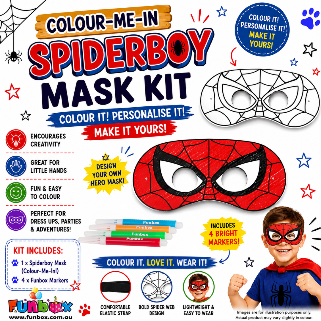 Spiderboy Colour-In Mask Kit