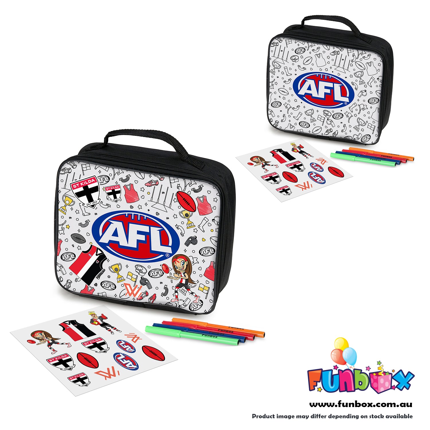 25% OFF BULK BUY SALE! AFL Colour-In Lunch Box - Choose Your Team! (BULK - 50 UNITS)