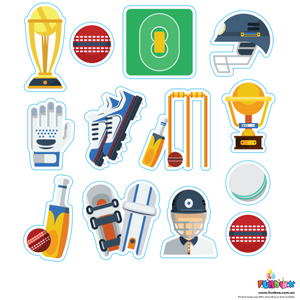 Cricket Sticker Material Cricket Stickers - Pack of 50 – funbox.com.au
