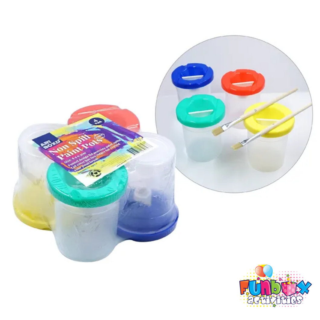 Non-Spill Paint Pot Set 4-Pack