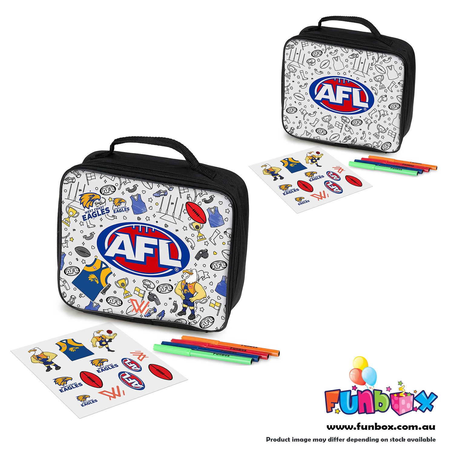 25% OFF BULK BUY SALE! AFL Colour-In Lunch Box - Choose Your Team! (BULK - 50 UNITS)