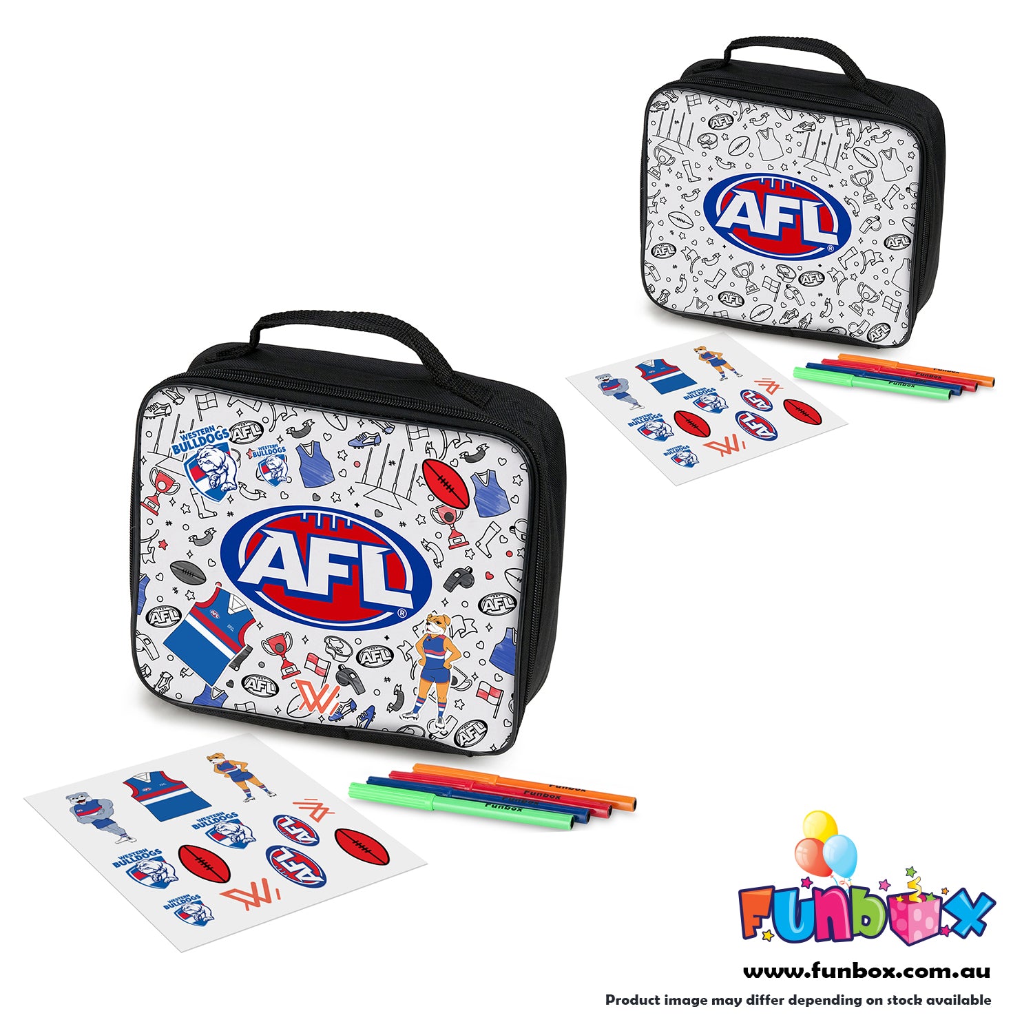 AFL Colour-In Lunch Box - Choose Your Team! (10-PACK)