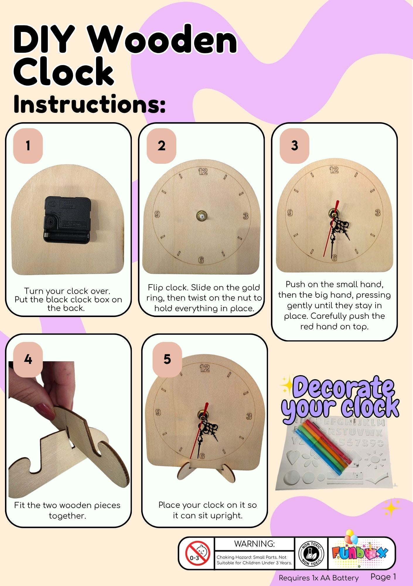 DIY Wooden Clock Kit