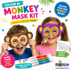Monkey Colour-In Mask Kit