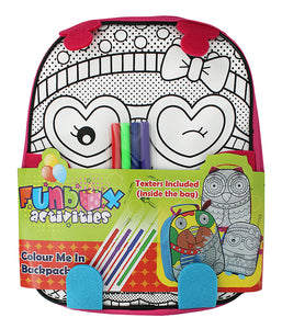 Colour-Me-In Girlie Backpack with Markers