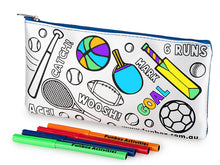 Load image into Gallery viewer, Colour-In Sporty Pencil Case