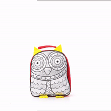 Load image into Gallery viewer, Colour-Me-In Owl Backpack with Markers