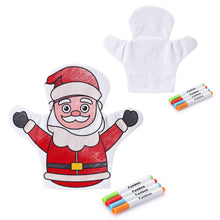 Load image into Gallery viewer, Christmas Colour-Me-In Hand Puppet