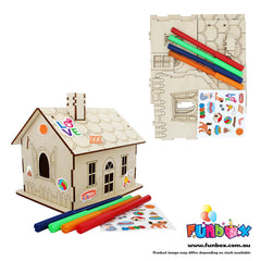Wooden Dog Themed Money Box House Kit