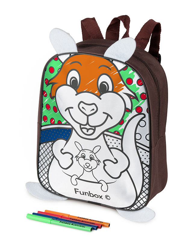 Colour-Me-In Kangaroo Backpack with Markers