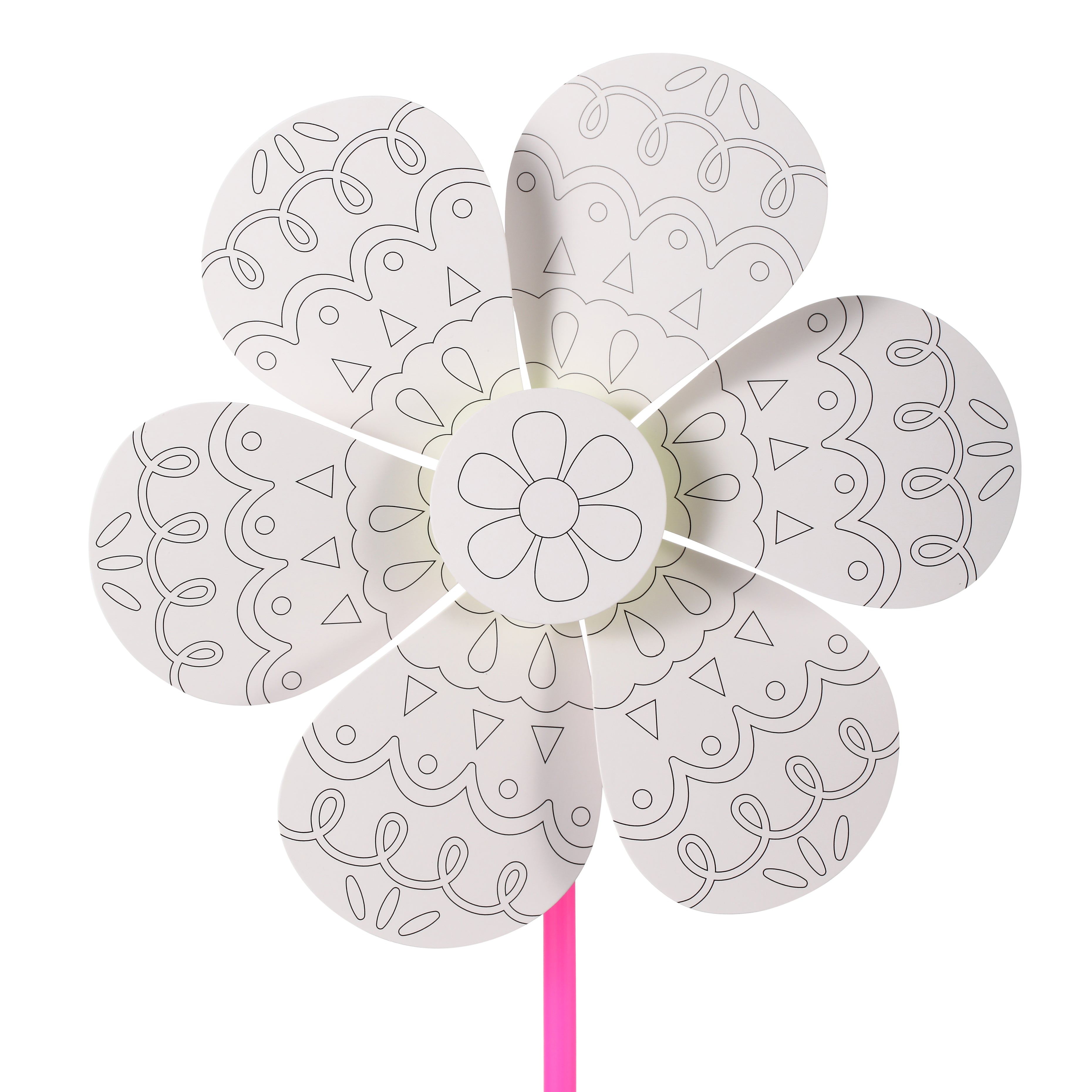 Colour-In Flower Windmill Kit
