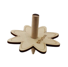 Load image into Gallery viewer, Flower Wooden Spinning Top with Texters
