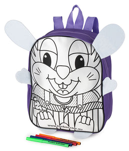 Colour-Me-In Bunny Backpack with Markers