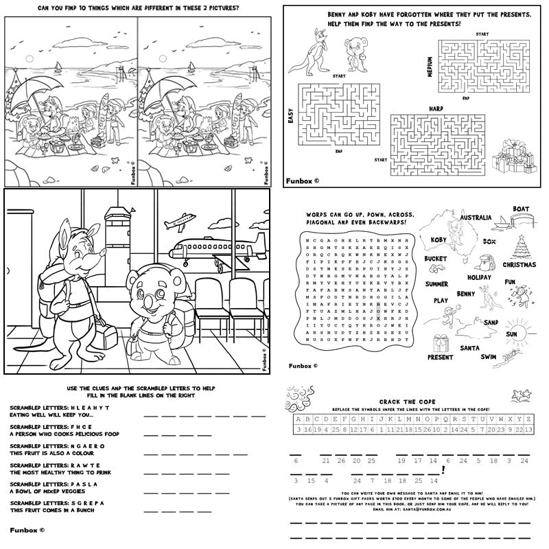 3D Christmas Activity Bag (With Markers)