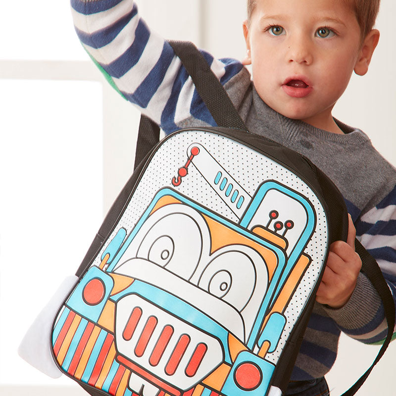Colour-Me-In Truck Backpack with Markers