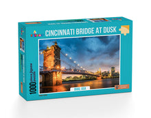 Load image into Gallery viewer, Cincinnati Bridge at Dusk 1000 Piece Puzzle