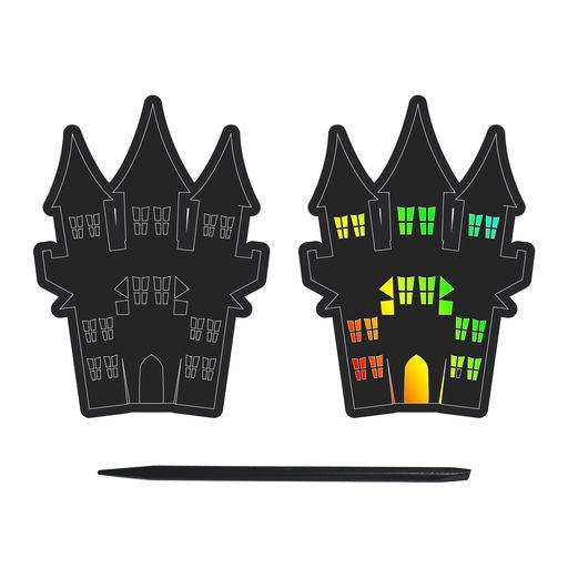 Halloween Spooky House Magic Scratch Art