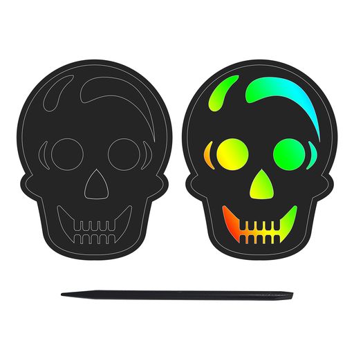 Halloween Skull Magic Scratch Art