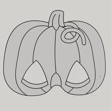 Load image into Gallery viewer, Halloween Jack-o-Lantern Pumpkin Colour-In Mask