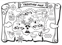 Load image into Gallery viewer, Treasure Map Colouring Sheets (Pack of 12)