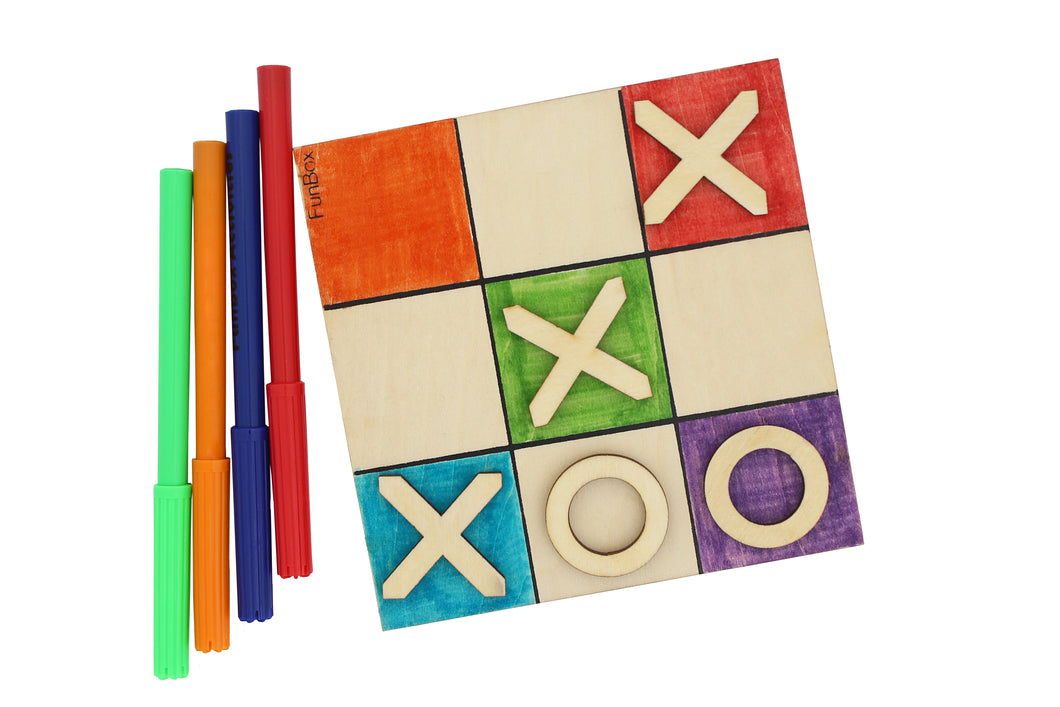 Wooden DIY TIC TAC TOE Game