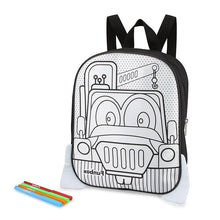 Load image into Gallery viewer, Colour-Me-In Truck Backpack with Markers