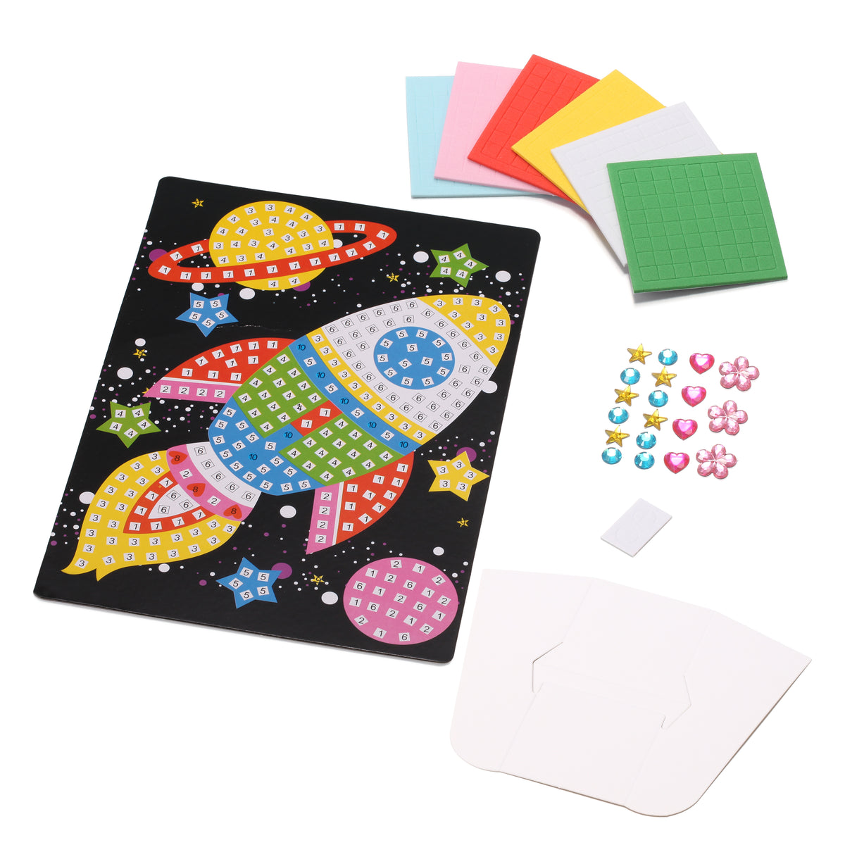 Rocket Mosaic Sticker Activity – funbox.com.au