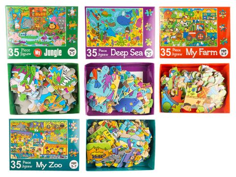 Kids 35pc Jigsaw Puzzle in box- Box of 24 units