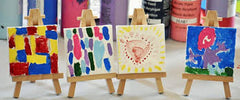 Design your Own MINI Canvas Kit on Easel - Pack of 12